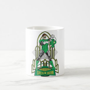 Grön lykta med brev kaffemugg