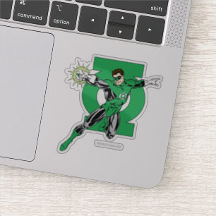 Grön lykta med logotypbakgrund klistermärken