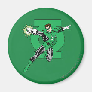 Grön lykta med logotypbakgrund magnet