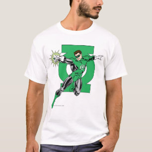 Grön lykta med logotypbakgrund tee