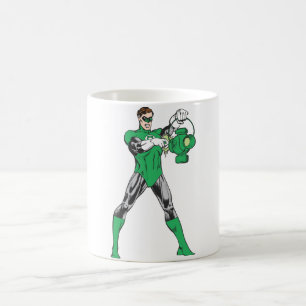 Grön lykta med lyktan kaffemugg