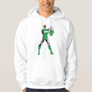 Grön lykta med lyktan sweatshirt med luva