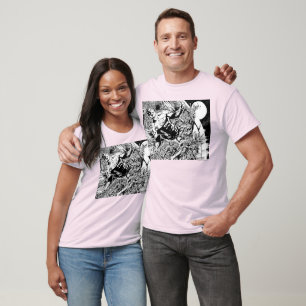 Grön lykta och den svartvita månen - t-shirt