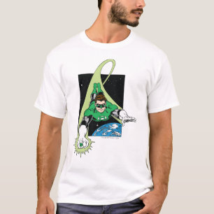 Grön lykta och jord t-shirt