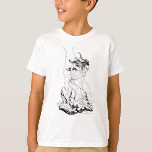 Grön lykta- och stjärnasafir t-shirt