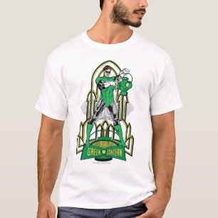 Grön lykta på dekorativ bakgrund t shirt