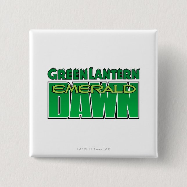 Grön lykta - smaragdgryninglogotyp knapp (Framsida)