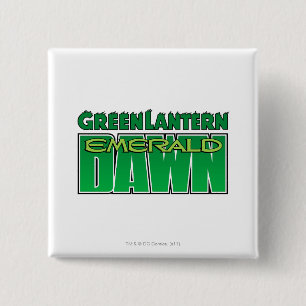 Grön lykta - smaragdgryninglogotyp knapp