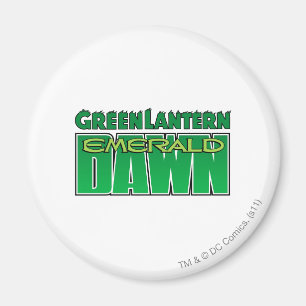Grön lykta - smaragdgryninglogotyp magnet