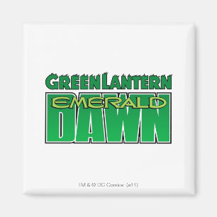 Grön lykta - smaragdgryninglogotyp magnet