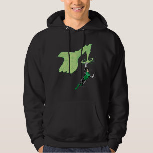 Grön lykta - som framförs fullständigt, med sweatshirt