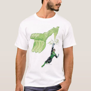 Grön lykta - tecknad, med maskinen t shirt