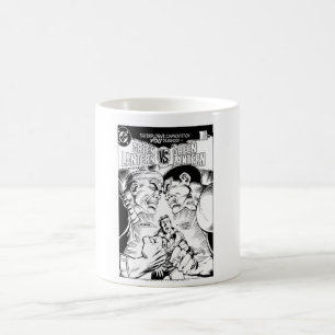 Grön lykta vs den gröna lyktan som är svartvit kaffemugg