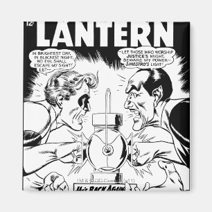 Grön lykta vs Sinestro som är svartvit Magnet