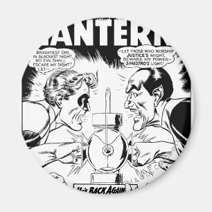 Grön lykta vs Sinestro som är svartvit Magnet