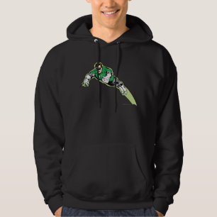 Grön lyktaenergi strålar hoodie