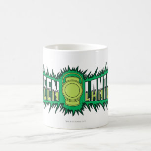Grön lyktalogotyp - grönt flammar kaffemugg