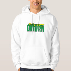 Grön lyktalogotyp - gult flammar hoodie
