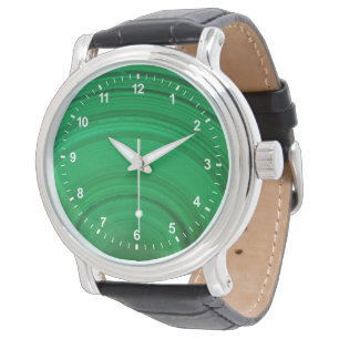 Grön Malakit Närbild Armbandsur