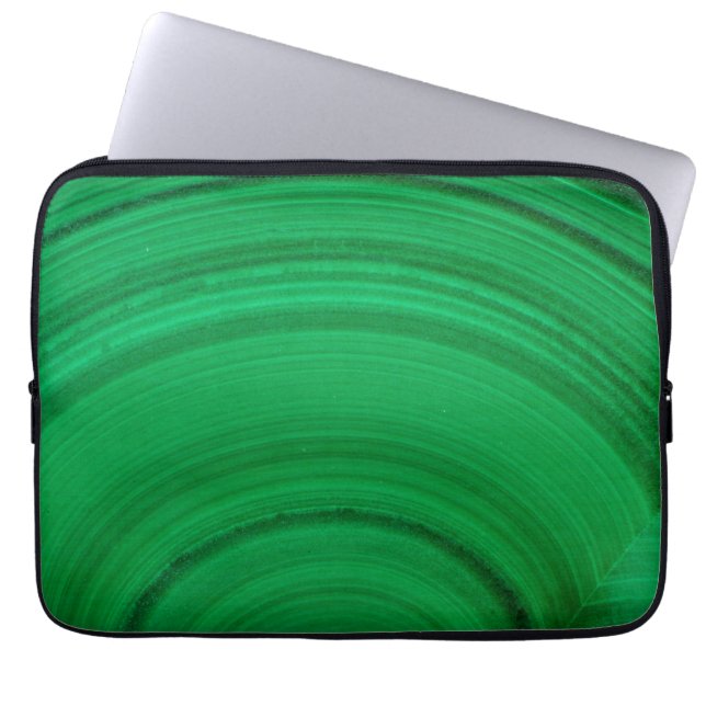 Grön malakit närbild laptop fodral (Framsidan)