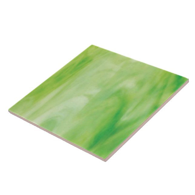 Grön målat glass kakelplatta (Sidan)