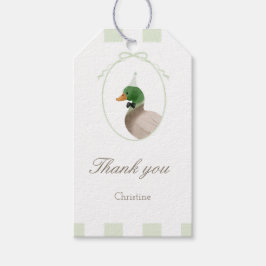 Grön Mallardand rektangulär presentkort Presentetikett