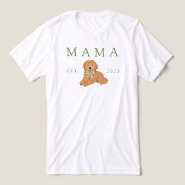 Grön Mama Goldendoodle Valp Födelsedag T Shirt