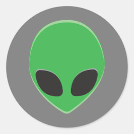 Grön Man Alien Rymd Fest Personlig Runt Klistermärke
