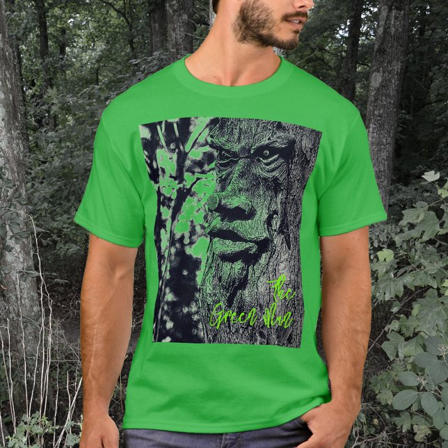 Grön Man Skoglig Andlig Fotografi T Shirt (Skapare uppladdad)