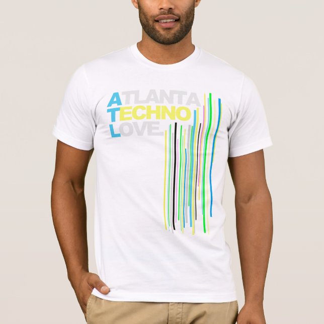 Grön) manar för Atlanta Techno kärlek ( T Shirt (Framsida)