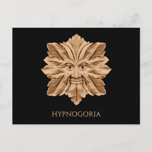 Grön manvykort vykort (Framsida)