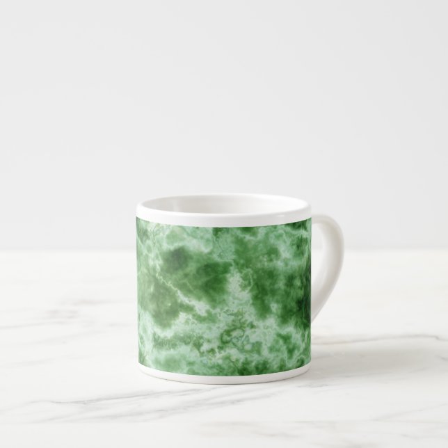 Grön marmorstruktur espressomugg (Framsida höger)