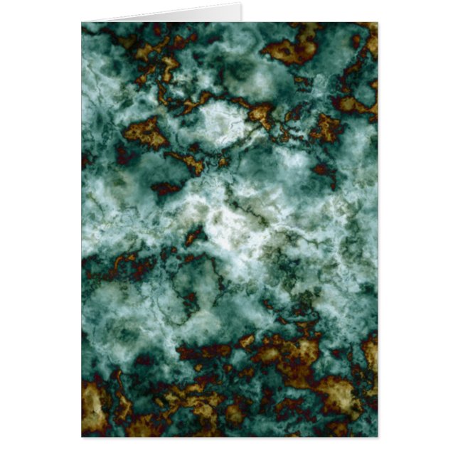 Grön marmorstruktur med åder hälsningskort (Framsidan)