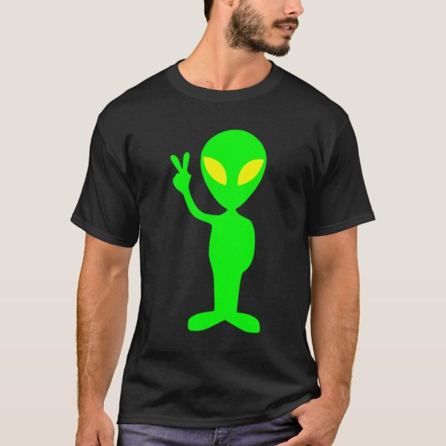 Grön Martian skjorta T-shirt (Framsida)