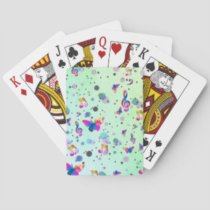 Grön med färgrik musikdesign casinokort