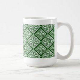 Grön medaljongkaffemugg kaffemugg