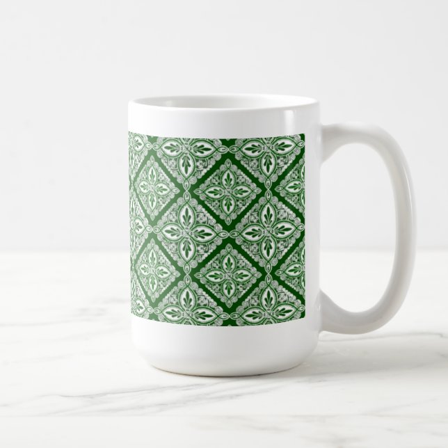 Grön medaljongkaffemugg kaffemugg (Höger)