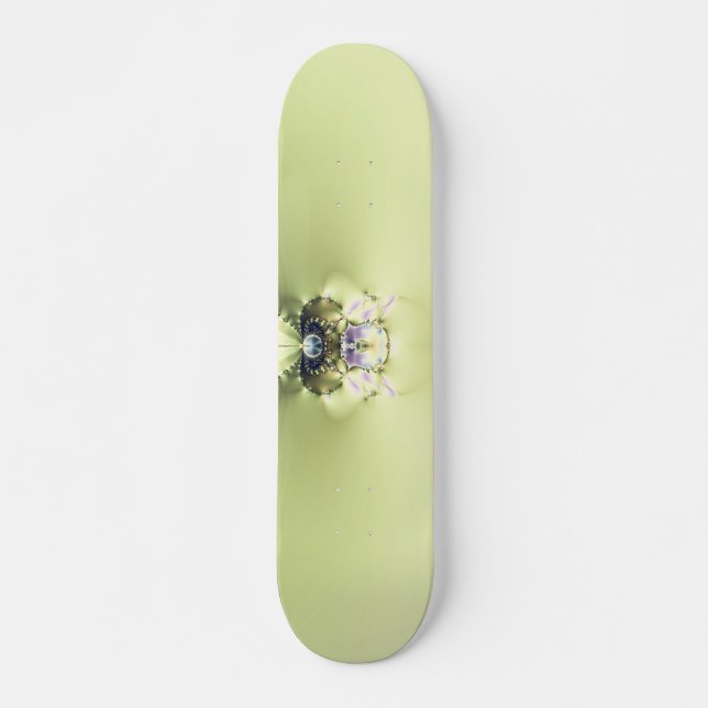 Grön meditation old school skateboard bräda 21,6 cm (Framsida)