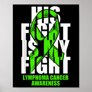 Grön menyfliksbild för lymfom Cancermedvetandegrad Poster
