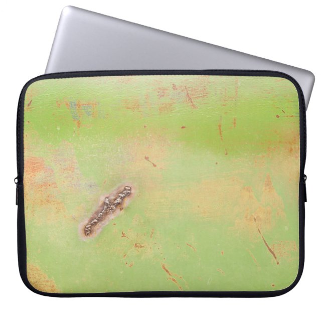 Grön metallsvetsningsGrunge fotograferar Laptop Sleeve (Framsidan)
