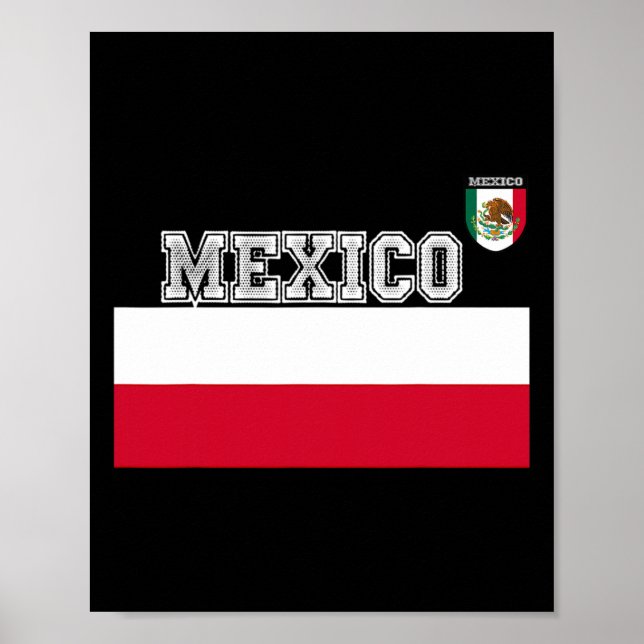 Grön mexikansk fotbollströja Flagga Fotbollskits B Poster (Framsidan)