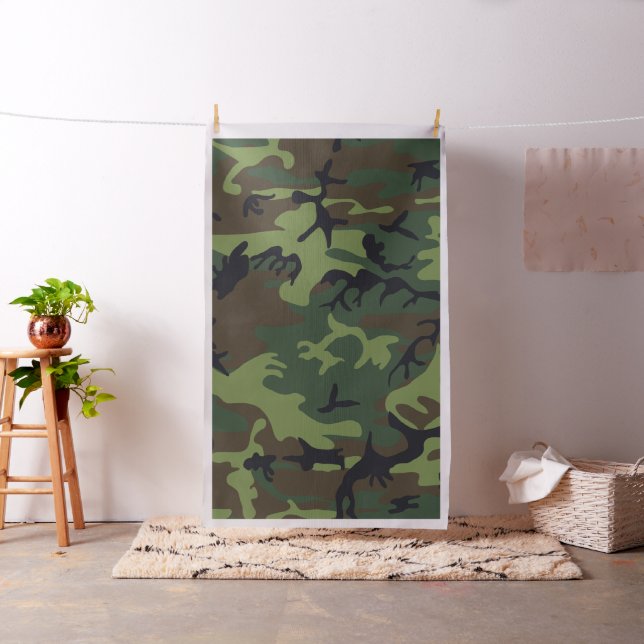 Grön militär kamouflage för skog tyg (In Situ)