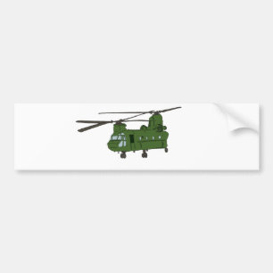 Grön militärhelikopter för Chinook CH-47 Bildekal