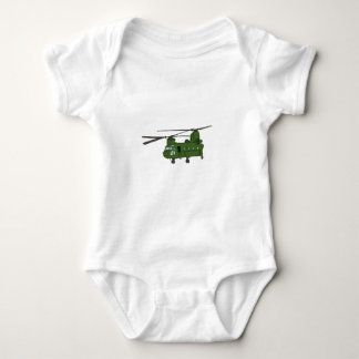 Grön militärhelikopter för Chinook CH-47 Tee Shirt