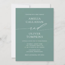 Grön Minimalistisk Bröllop