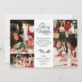 Grön Mistel Julglad Jul Foto Collage Julkort