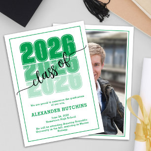 Grön Modern Fet Examenklass 2026 Examen Meddelande