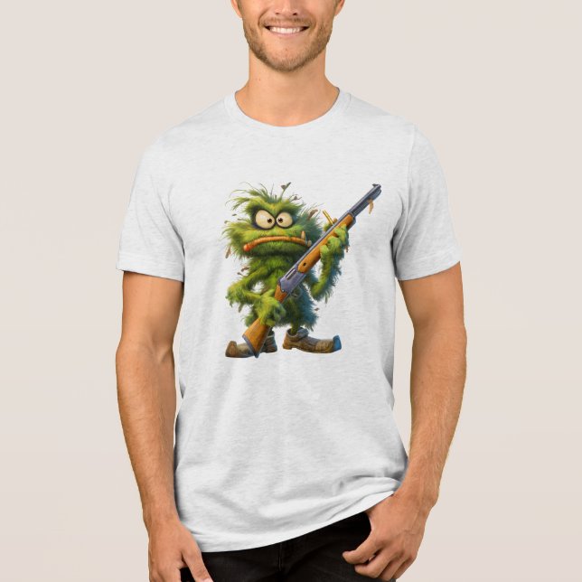 Grön Monster Skjutare T Shirt (Framsida)