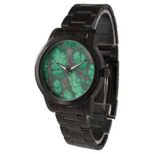 Grön Mönstrad Malakit Armbandsur