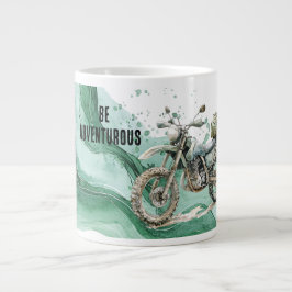 Grön motorcykeläventyr jumbo mugg